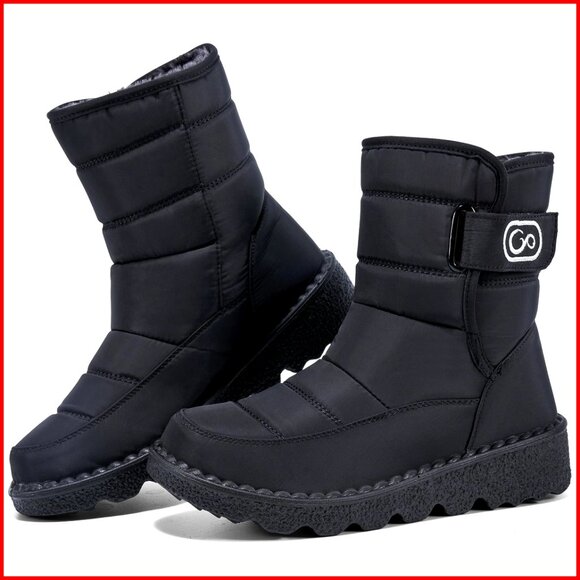 Women's Winter Snow Boots Waterproof Non-Slip Fur Lined Ankle Booties